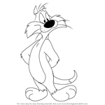 How to Draw Sylvester from Looney Tunes