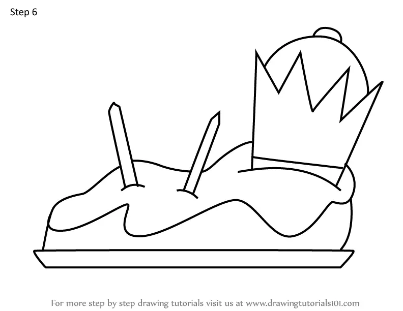 Step by Step How to Draw King Cake 2 from Looped