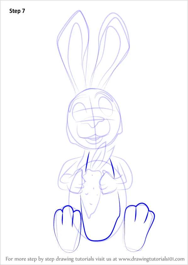 Step by Step How to Draw Hare from Masha and the Bear ...