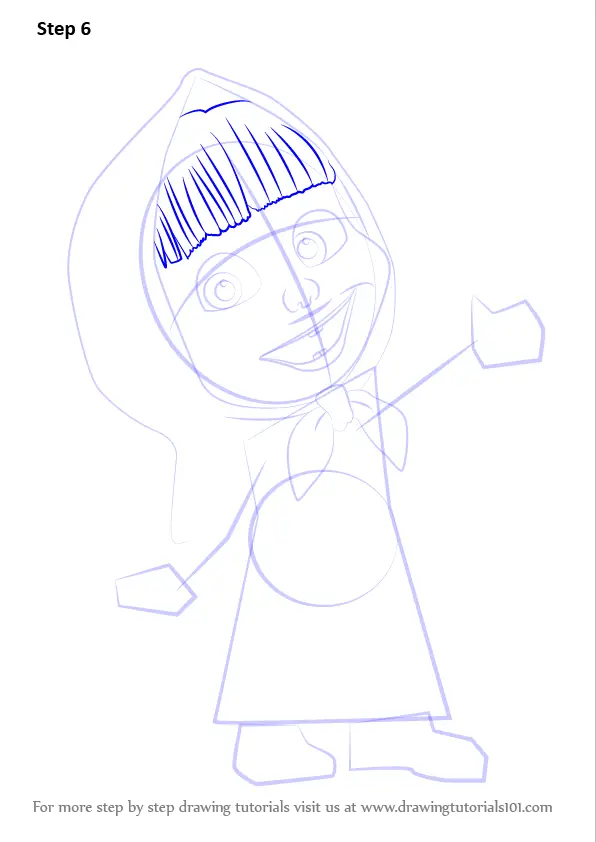 Learn How To Draw Masha From Masha And The Bear Masha And