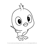 How to Draw Baby Red Bird from Mickey Mouse Clubhouse