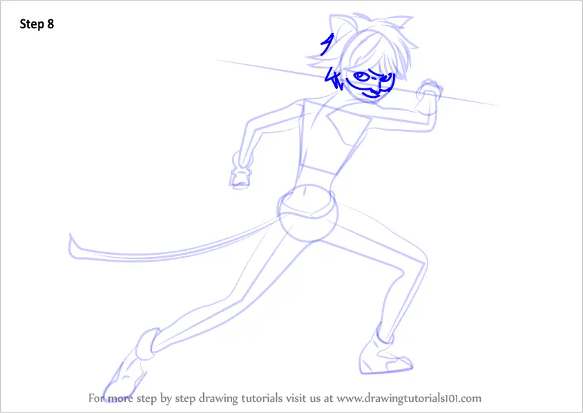 Learn How to Draw Cat Noir from Miraculous Ladybug (Miraculous Ladybug