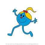 How to Draw Little Miss Somersault from Mr. Men