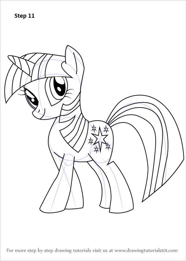 Step by Step How to Draw Twilight Sparkle from My Little Pony