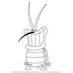 How to Draw Dee Dee from Oggy and the Cockroaches