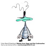 How to Draw Marky from Oggy and the Cockroaches
