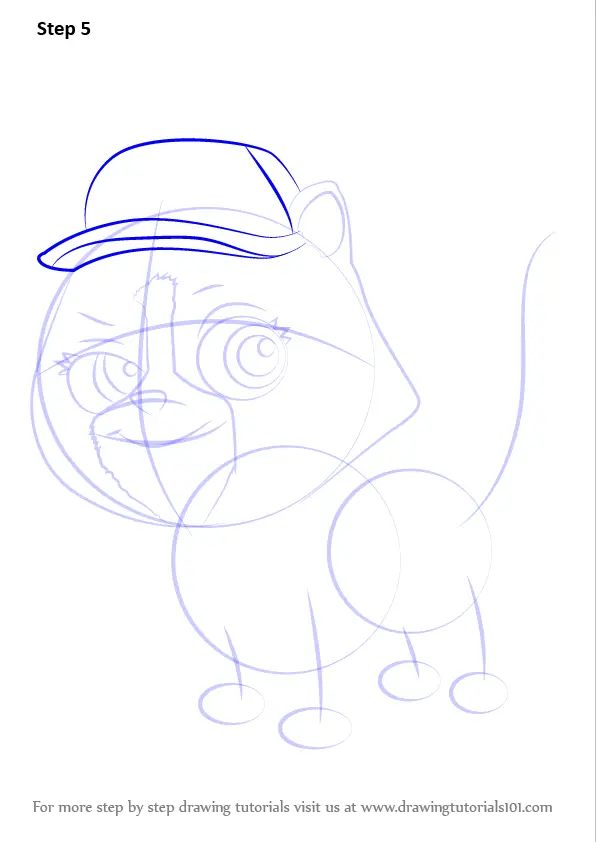 Step by Step How to Draw Cat Rocky from PAW Patrol ...