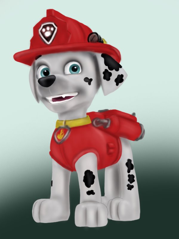 Step by Step How to Draw Marshall from PAW Patrol