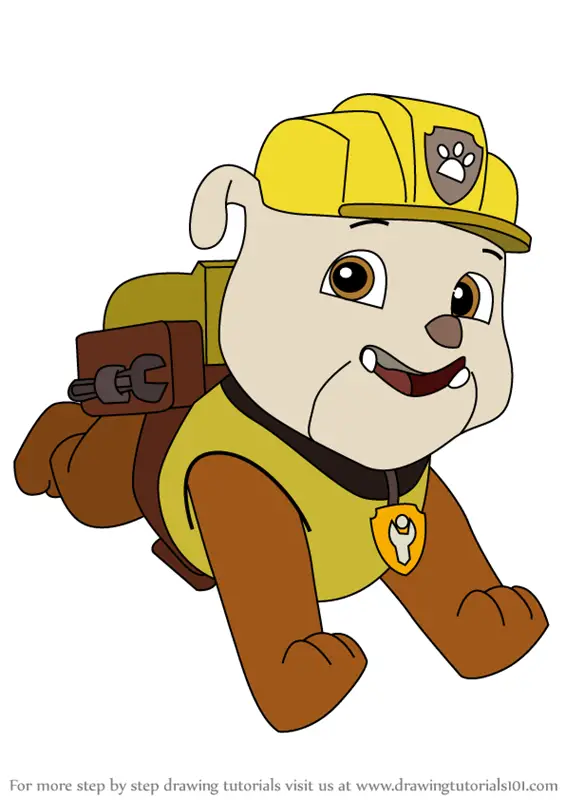 Learn How to Draw Rubble from PAW Patrol (PAW Patrol) Step by Step