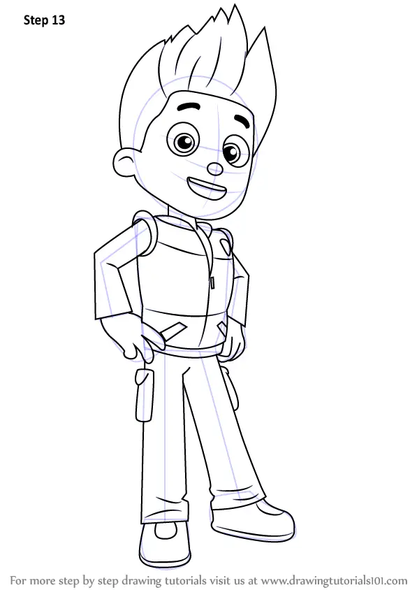Learn How to Draw Ryder from PAW Patrol (PAW Patrol) Step by Step