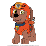 How to Draw Zuma from PAW Patrol printable step by step drawing sheet ...