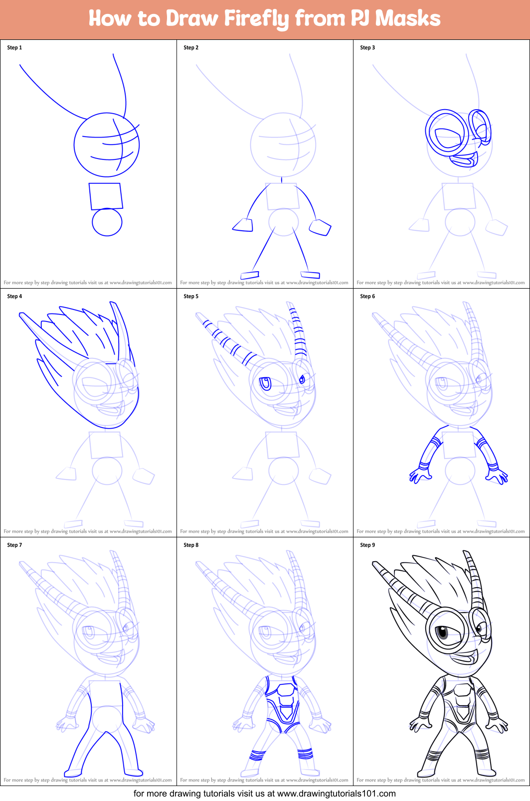 How To Draw Owlette From Pj Masks Drawingtutorials101 - vrogue.co