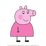 How to Draw Aunty Pig from Peppa Pig