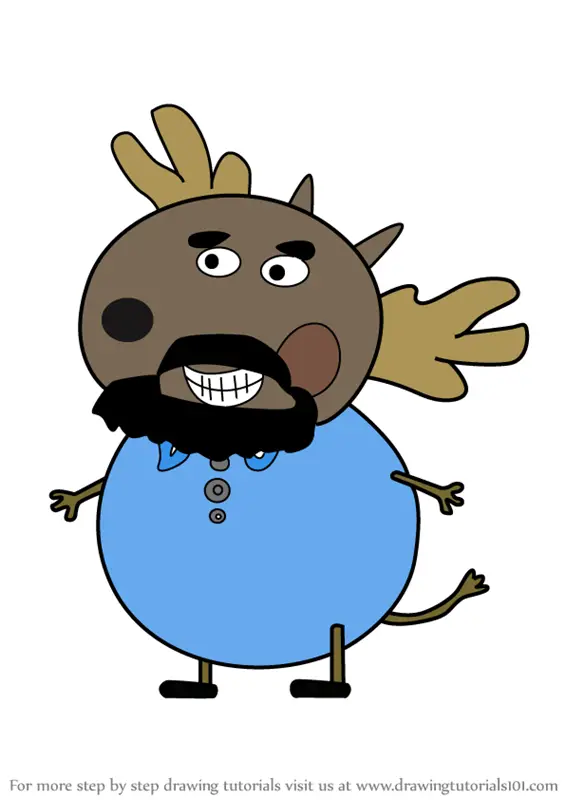 Learn How to Draw Billy Moose from Peppa Pig (Peppa Pig) Step by Step ...