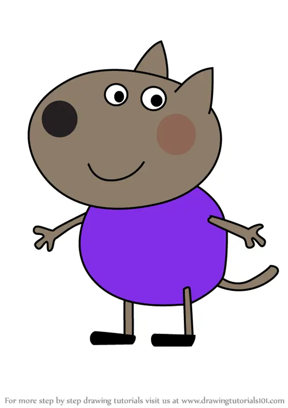 danny dog coloring pages printable peppa pig