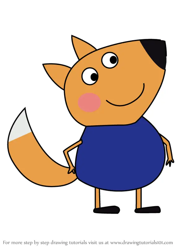 Learn How to Draw Finn Fox from Peppa Pig (Peppa Pig) Step by Step ...