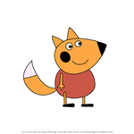 How to Draw Freddy Fox from Peppa Pig