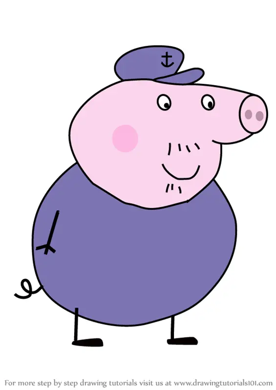 Learn How to Draw Grandpa Pig from Peppa Pig (Peppa Pig) Step by Step ...