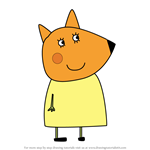 How to Draw Mrs. Fox from Peppa Pig