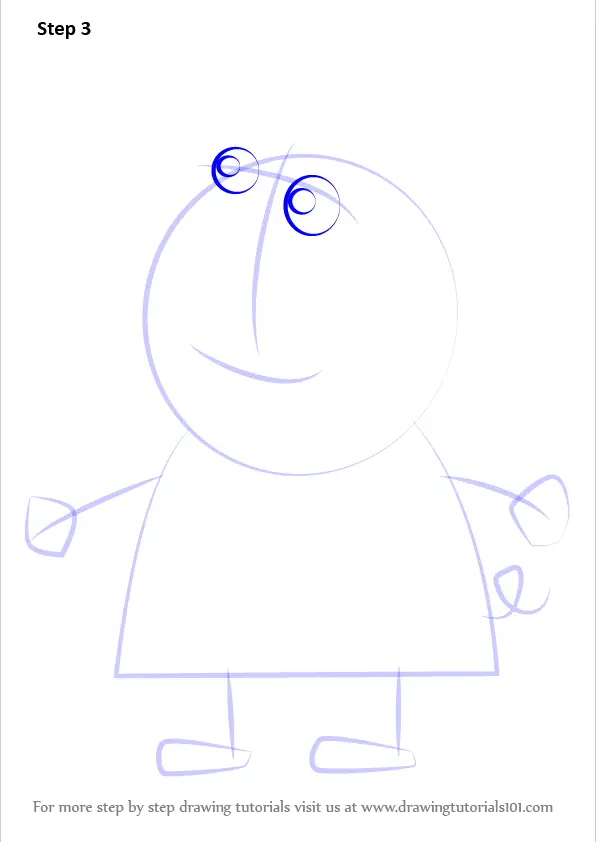 Learn How to Draw Peppa Pig from Peppa Pig (Peppa Pig) Step by Step