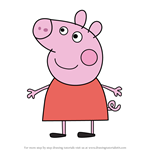 Learn How to Draw Peppa Pig from Peppa Pig (Peppa Pig) Step by Step ...
