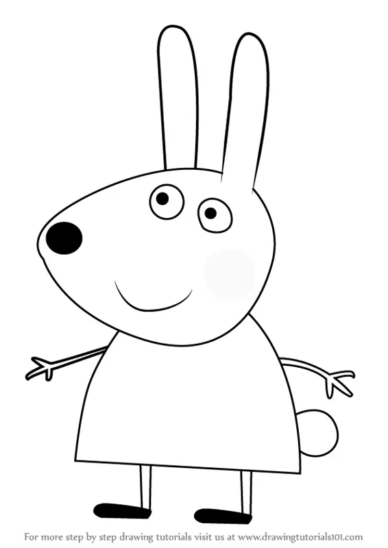 Learn How to Draw Richard Rabbit from Peppa Pig (Peppa Pig) Step by