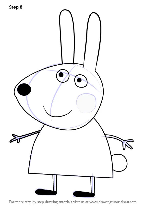Learn How to Draw Richard Rabbit from Peppa Pig (Peppa Pig) Step by