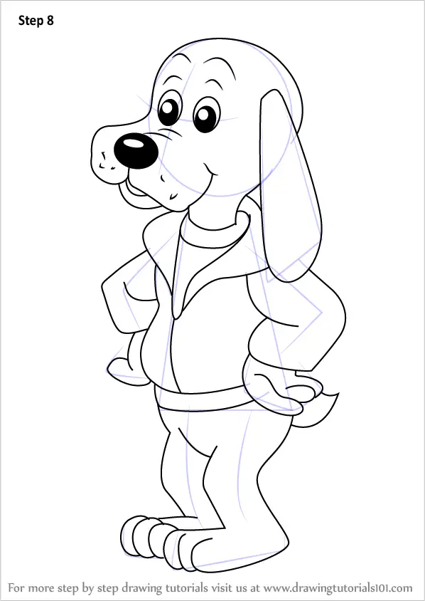 Step by Step How to Draw Cooler from Pound Puppies