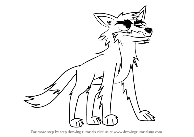 Step by Step How to Draw Fang from Pound Puppies : DrawingTutorials101.com