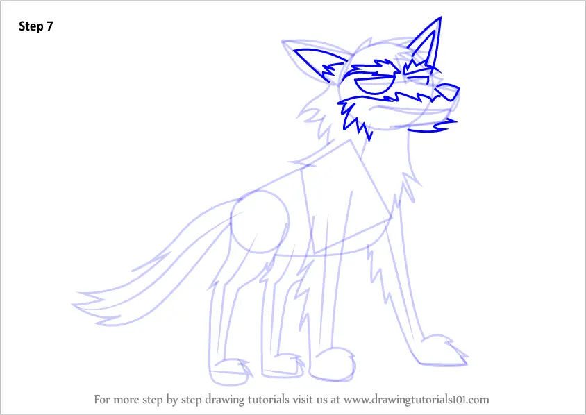 Step by Step How to Draw Fang from Pound Puppies : DrawingTutorials101.com