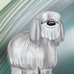 How to Draw Niblet the Old English Sheepdog from Pound Puppies