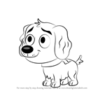How to Draw Vanilli from Pound Puppies