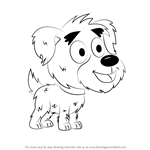 How to Draw Yakov from Pound Puppies