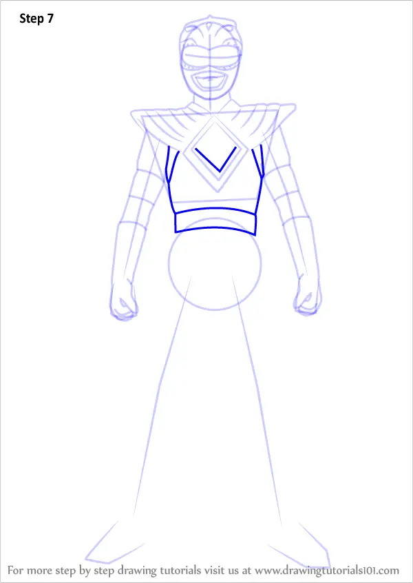 Step by Step How to Draw Green Ranger from Power Rangers