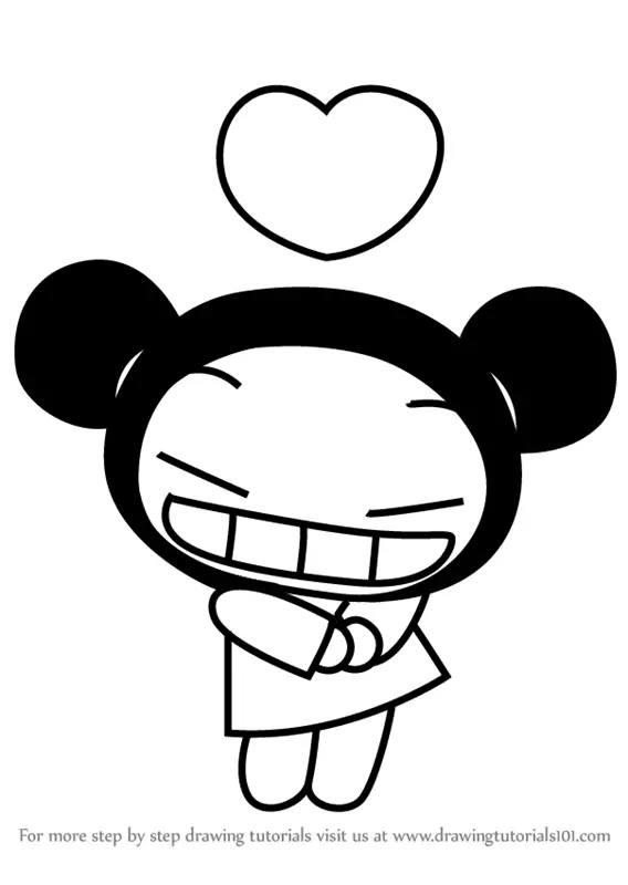 Learn How to Draw Pucca in Love from Pucca (Pucca) Step by Step