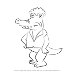 How to Draw Openly Gator from Queer Duck