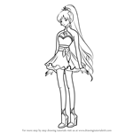 How to Draw Weiss Schnee from RWBY