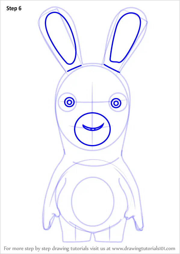 Learn How to Draw Rabbid from Rabbids Invasion (Rabbids Invasion) Step