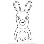 How to Draw Rabbid from Rabbids Invasion