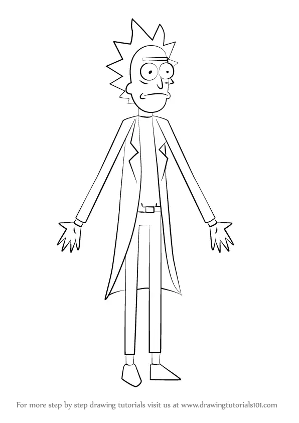 Learn How to Draw Rick from Rick and Morty (Rick and Morty) Step by