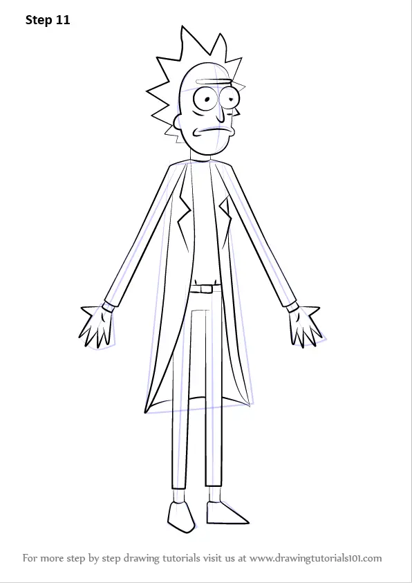 Learn How to Draw Rick from Rick and Morty (Rick and Morty) Step by