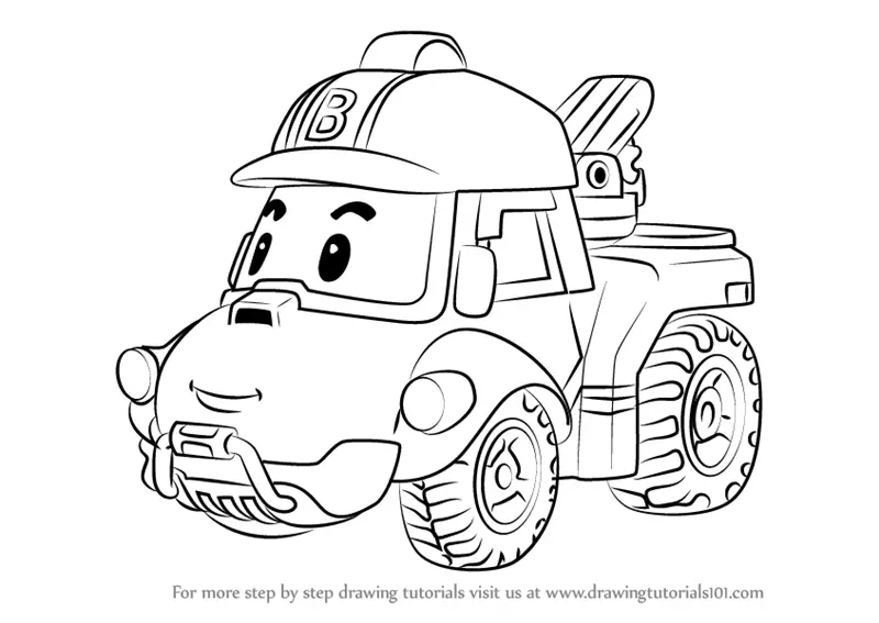 Learn How to Draw Bucky from Robocar Poli (Robocar Poli) Step by Step ...