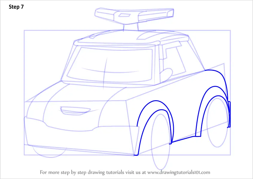 Learn How to Draw Policar from Robocar Poli (Robocar Poli) Step by Step