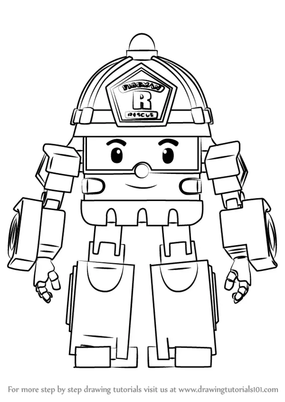 Learn How To Draw Roy From Robocar Poli (robocar Poli) Step By Step 