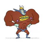 How to Draw Really Really Big Man from Rocko's Modern Life