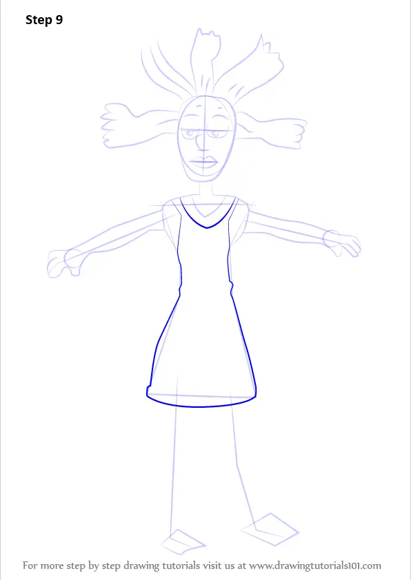 Learn How To Draw Cynthia From Rugrats Rugrats Step By Step Drawing Tutorials