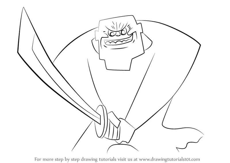 samurai jack coloring page printable