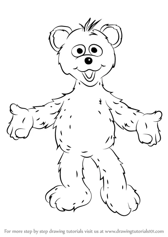 Learn How to Draw Baby Bear from Sesame Street (Sesame Street) Step by ...