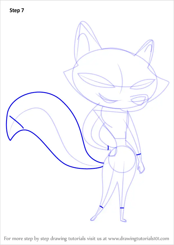 Learn How to Draw Fox from Skunk Fu! (Skunk Fu!) Step by Step : Drawing ...