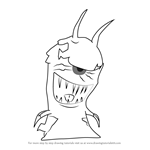 How to Draw Frostfang from Slugterra